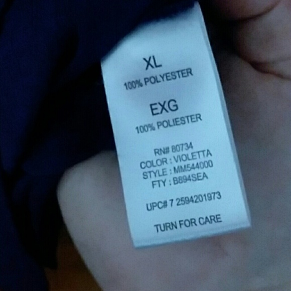 Miley Cyrus Sheer Purple Top - Picture 4 of 4